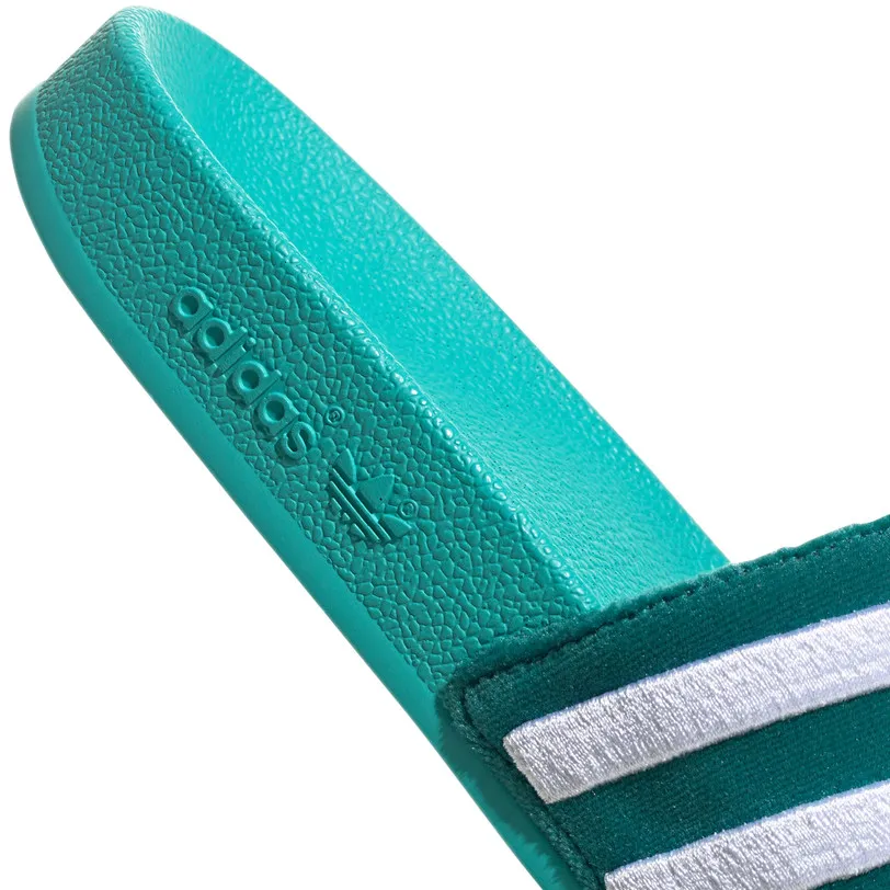 Adidas Women's Adilette Slides - Mint Green / White