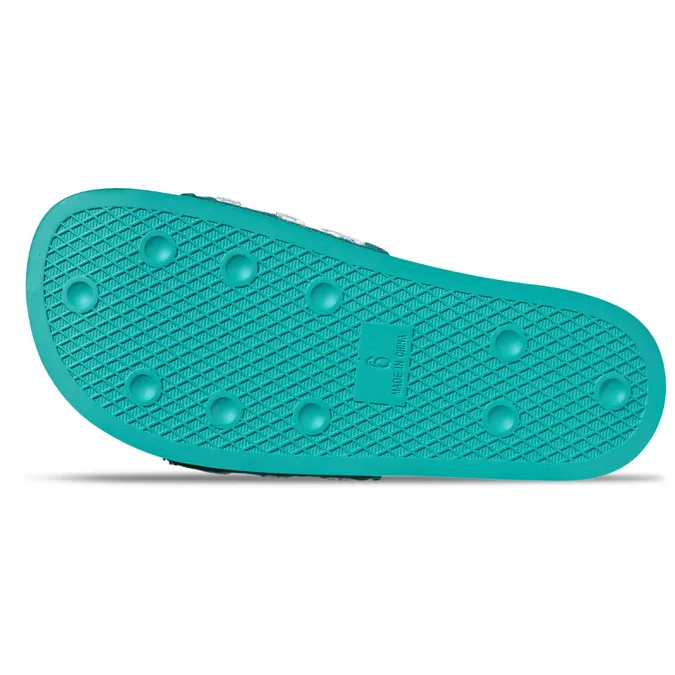 Adidas Women's Adilette Slides - Mint Green / White