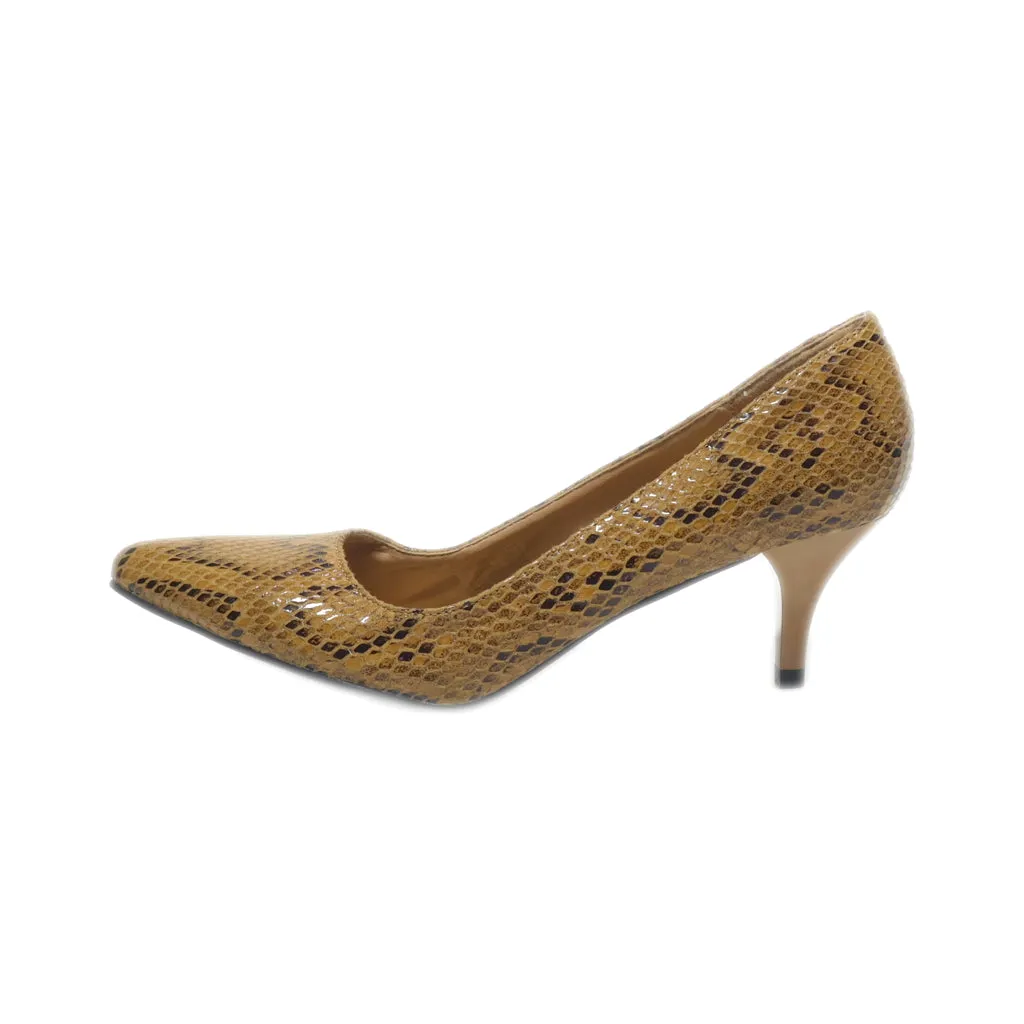 Bata Kitten Heels Leather Brown Colour For Women