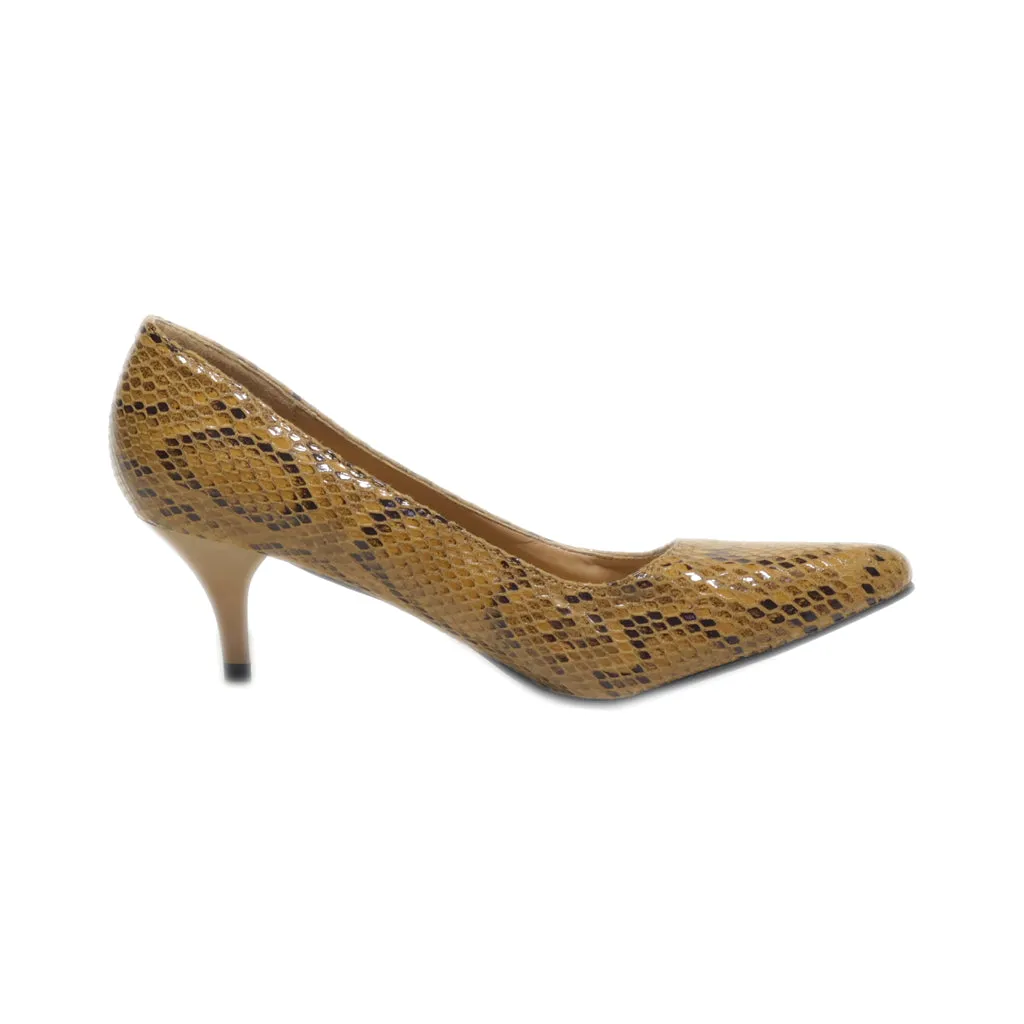 Bata Kitten Heels Leather Brown Colour For Women
