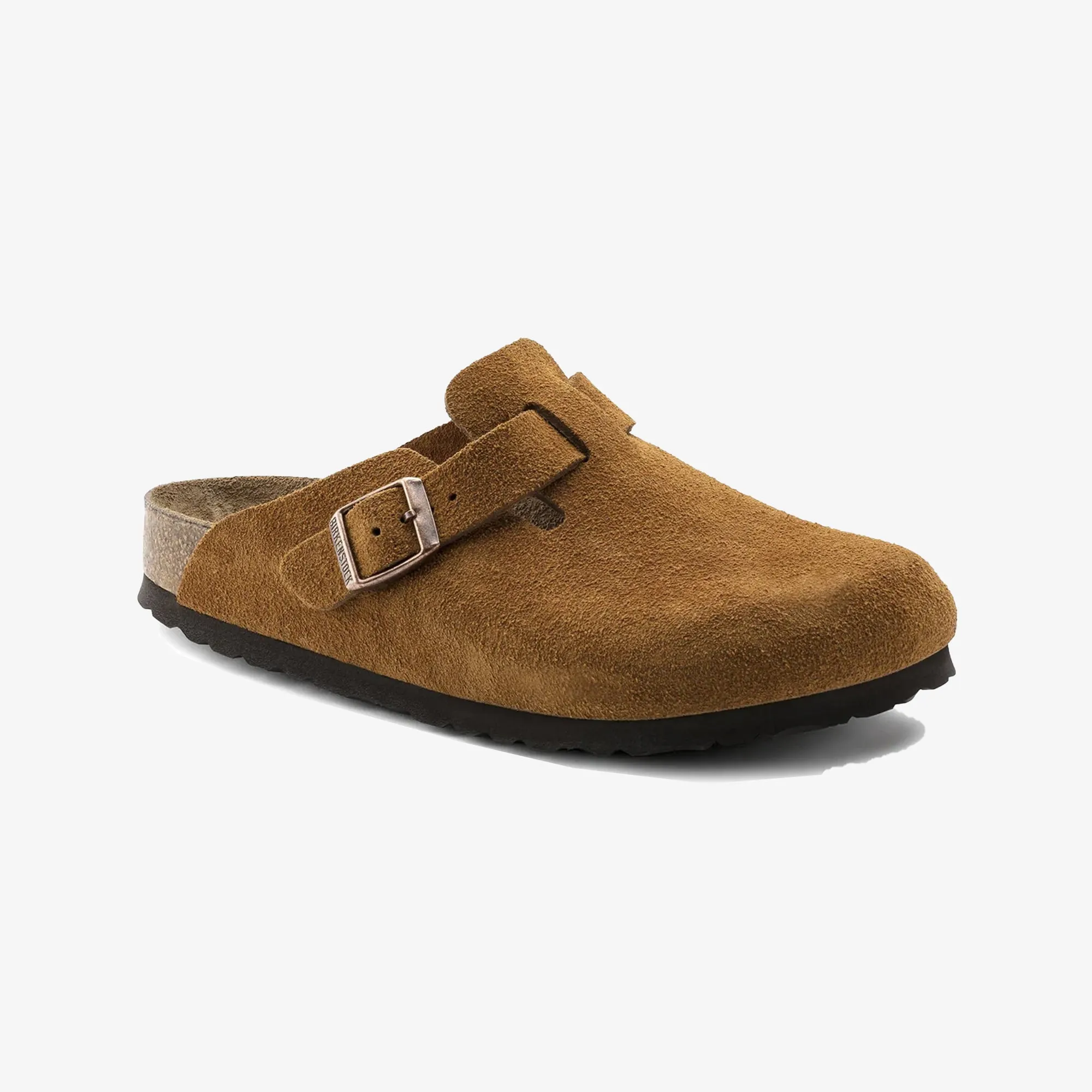 Birkenstock | BOSTON SOFT FOOTBED SUEDE LEATHER  { BROWN/MINK