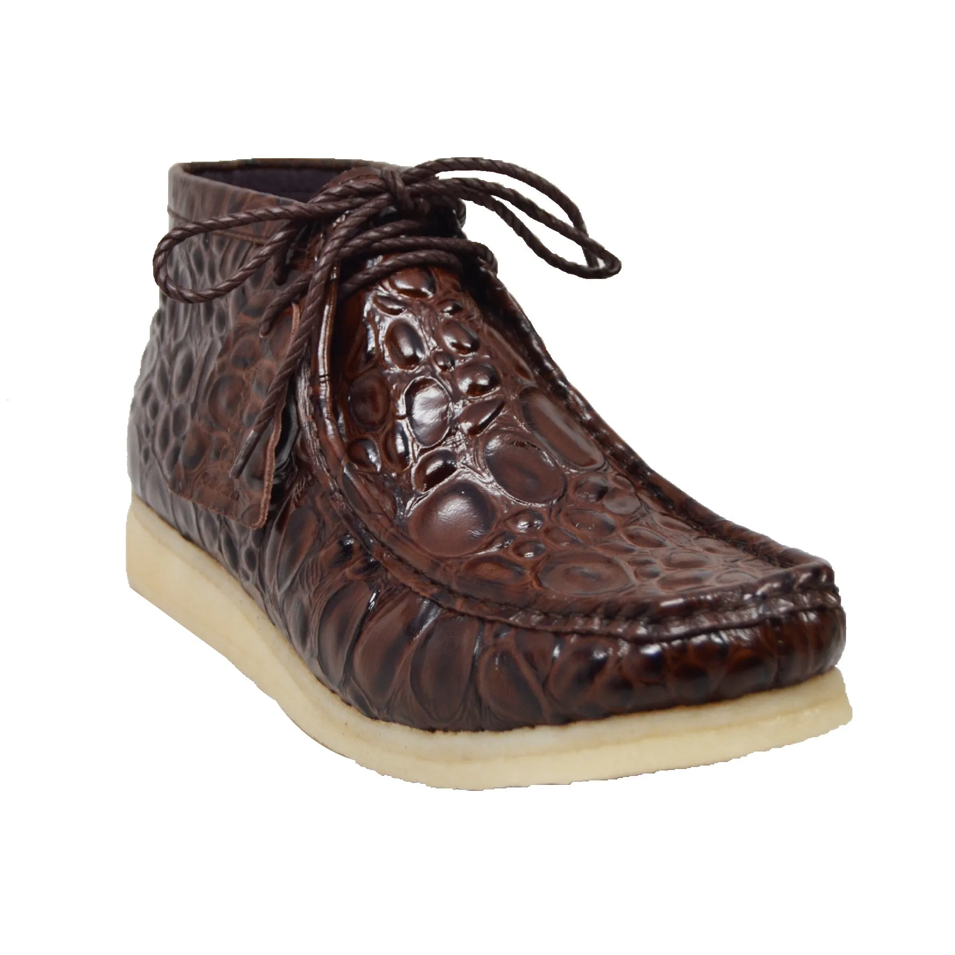 British Walkers Crocs Wallabee Boots Men's Limited Editon Crocodile Leather