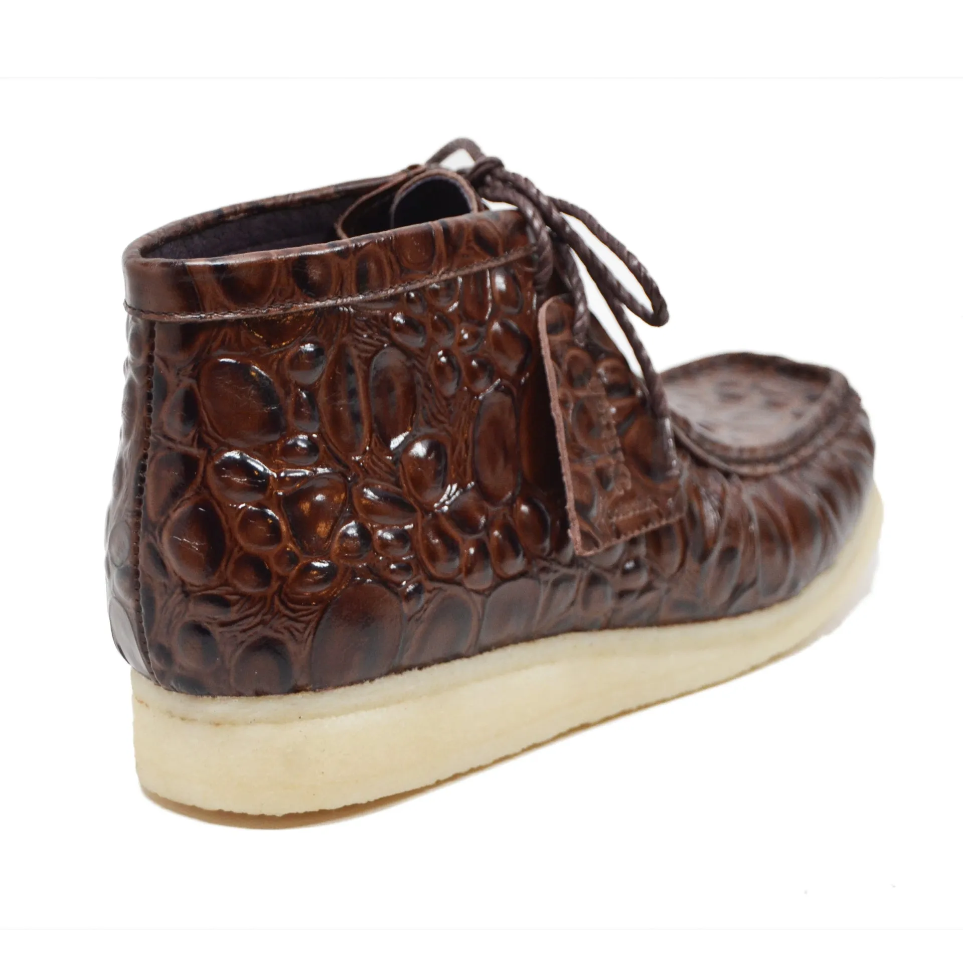 British Walkers Crocs Wallabee Boots Men's Limited Editon Crocodile Leather