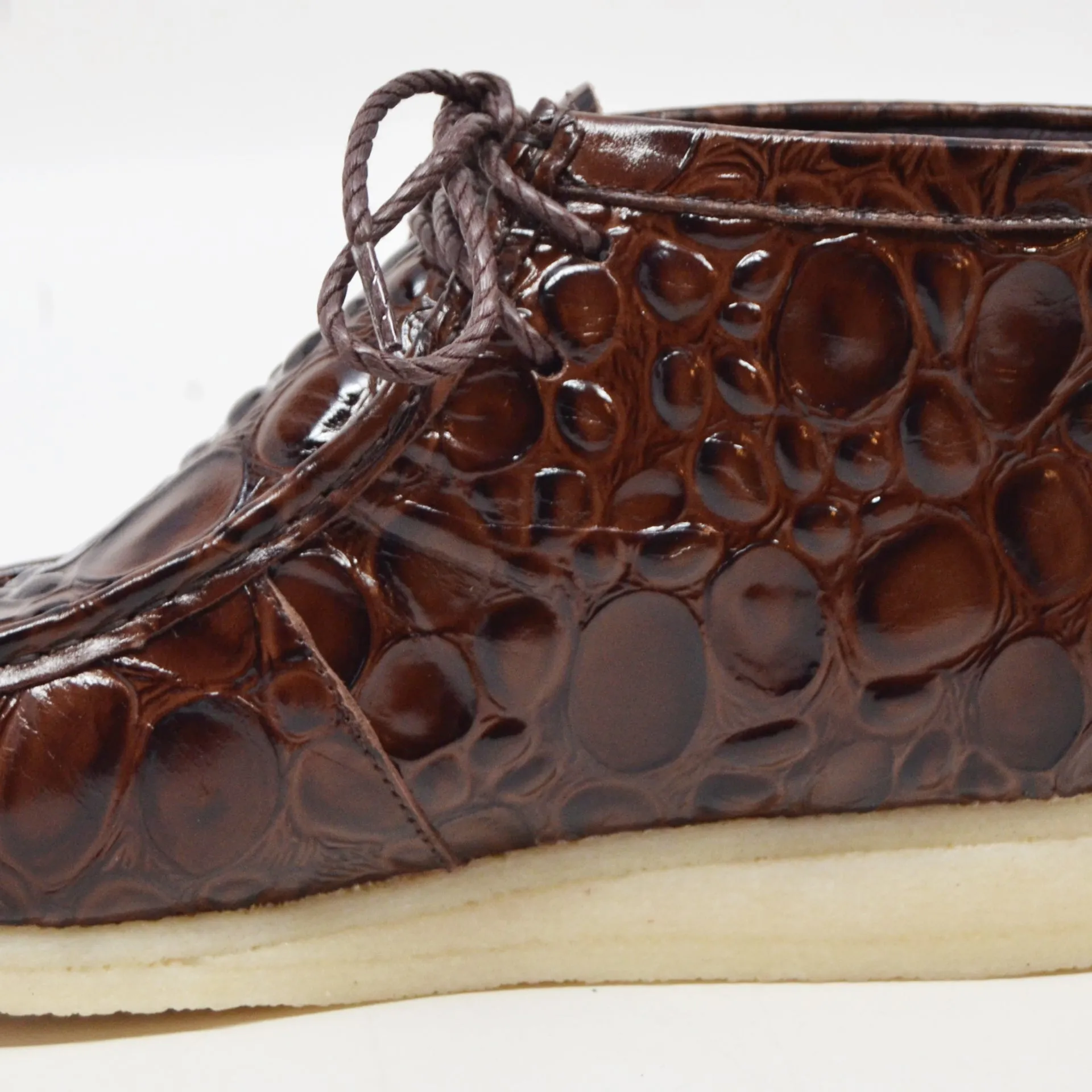 British Walkers Crocs Wallabee Boots Men's Limited Editon Crocodile Leather