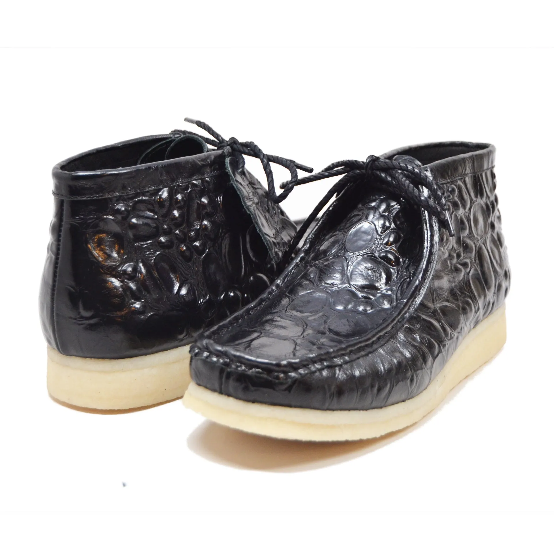 British Walkers Crocs Wallabee Boots Men's Limited Editon Crocodile Leather