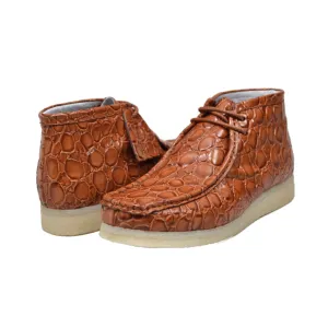 British Walkers Crocs Wallabee Boots Men's Limited Editon Crocodile Leather