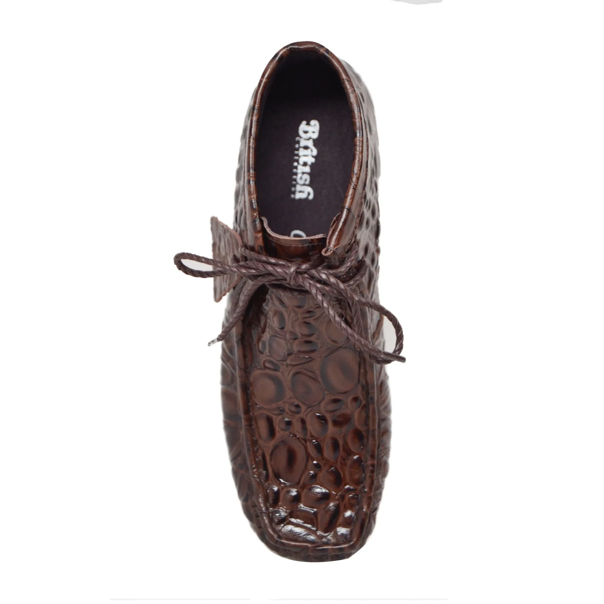 British Walkers Crocs Wallabee Boots Men's Limited Editon Crocodile Leather