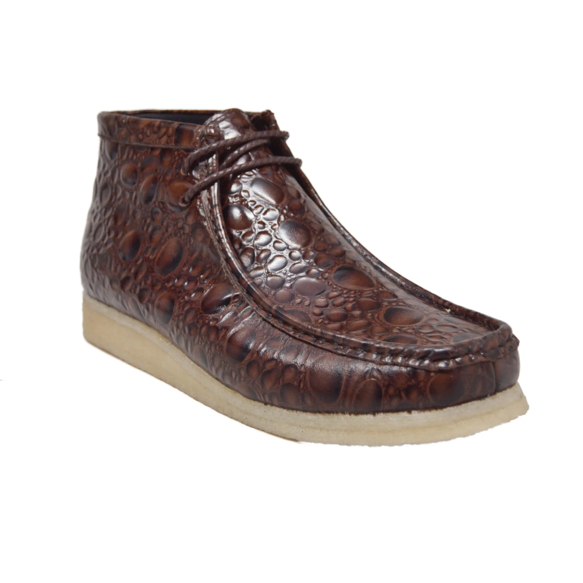 British Walkers Crocs Wallabee Boots Men's Limited Editon Crocodile Leather