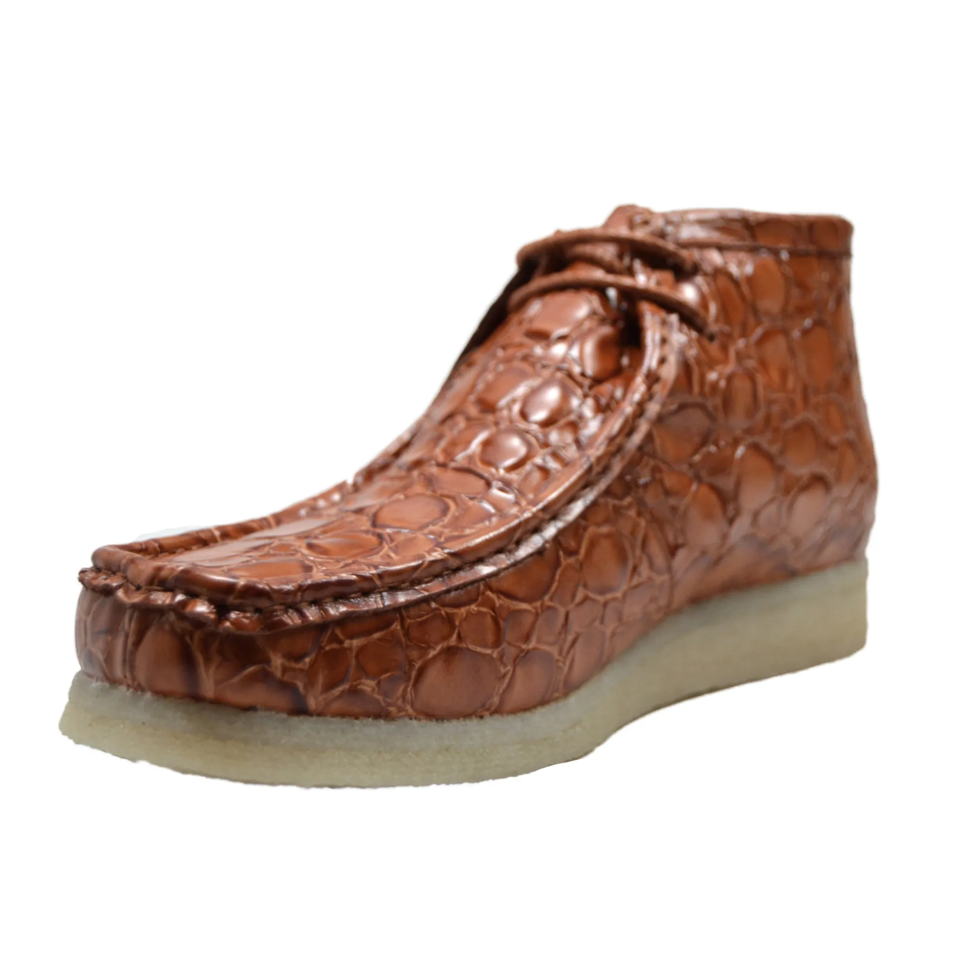 British Walkers Crocs Wallabee Boots Men's Limited Editon Crocodile Leather