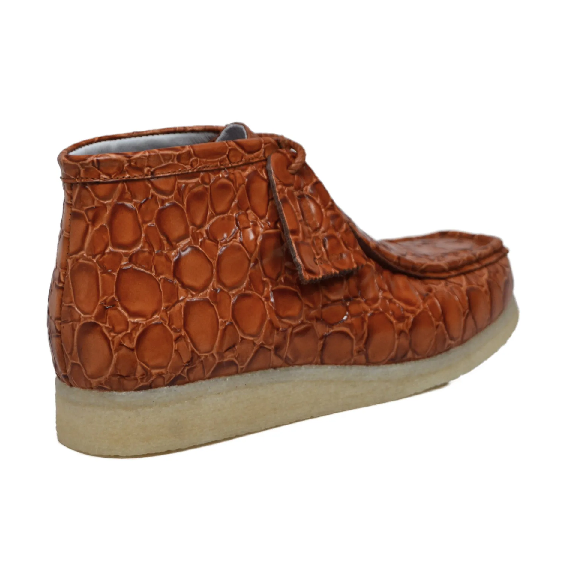 British Walkers Crocs Wallabee Boots Men's Limited Editon Crocodile Leather