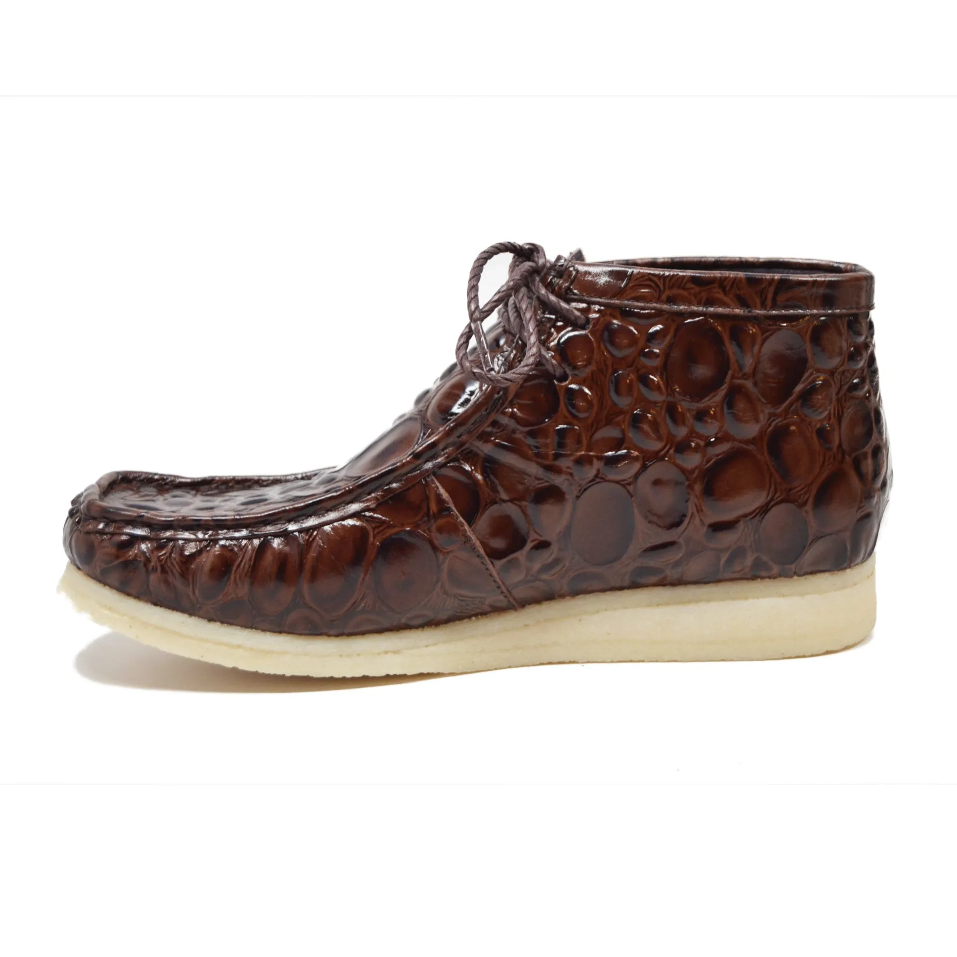 British Walkers Crocs Wallabee Boots Men's Limited Editon Crocodile Leather