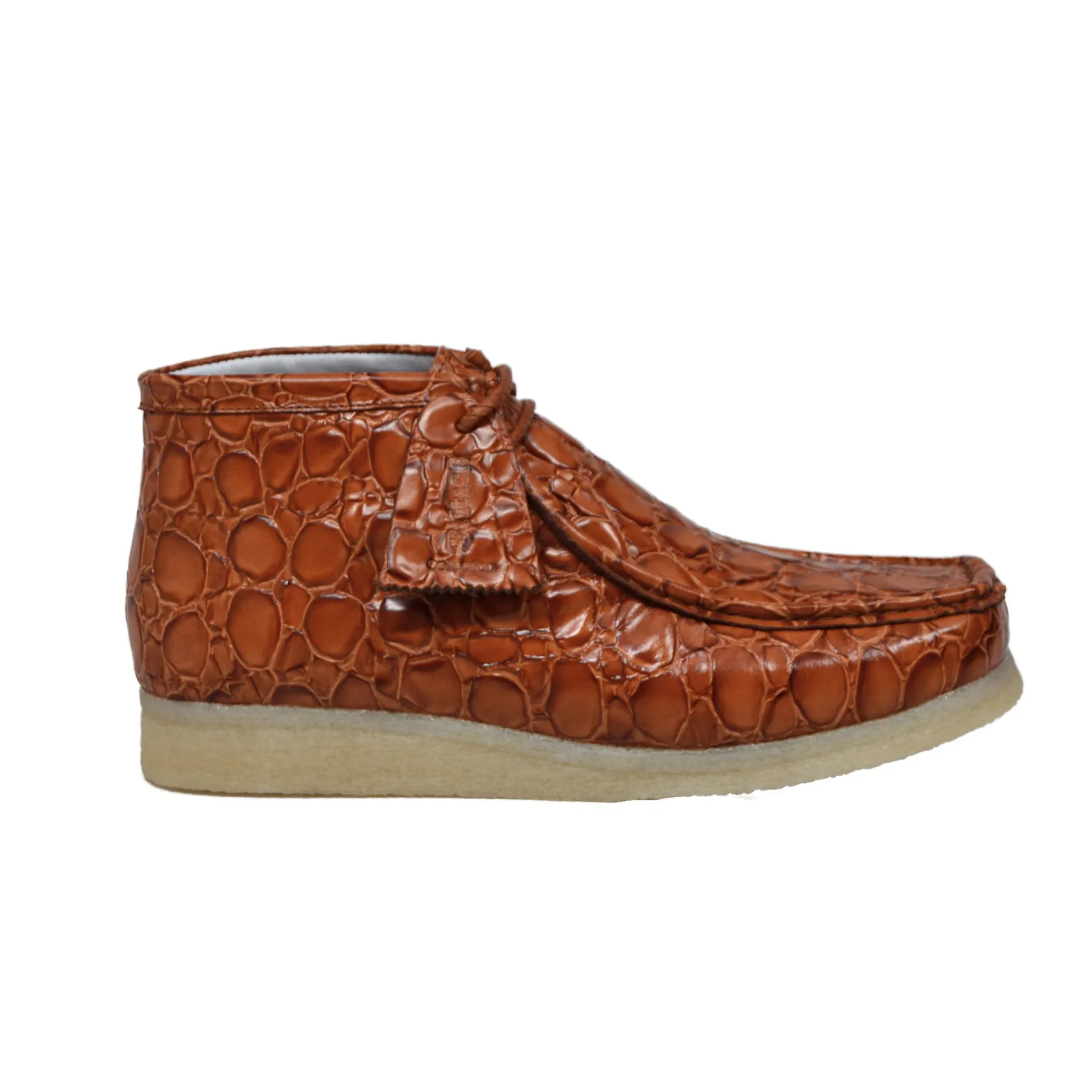 British Walkers Crocs Wallabee Boots Men's Limited Editon Crocodile Leather