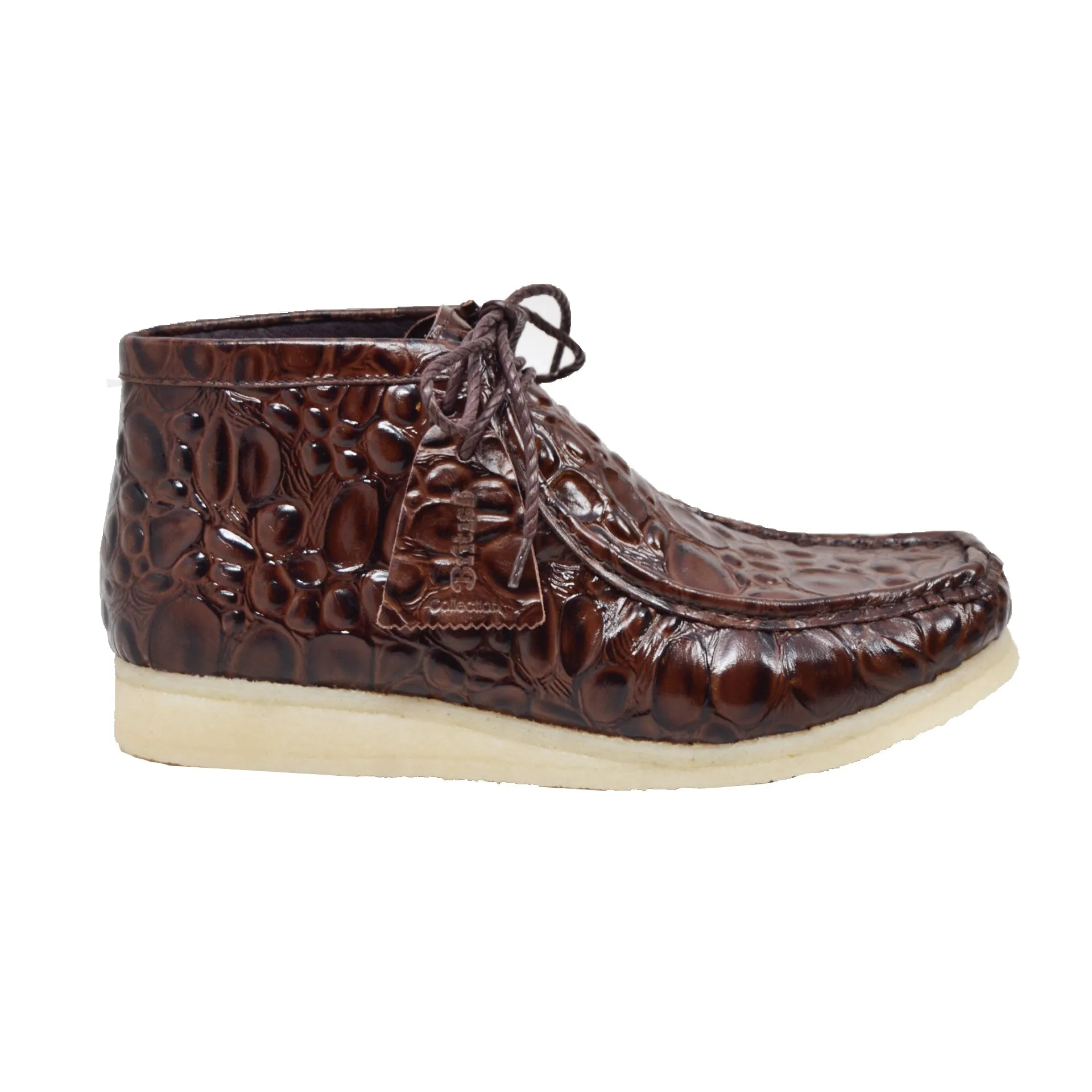 British Walkers Crocs Wallabee Boots Men's Limited Editon Crocodile Leather