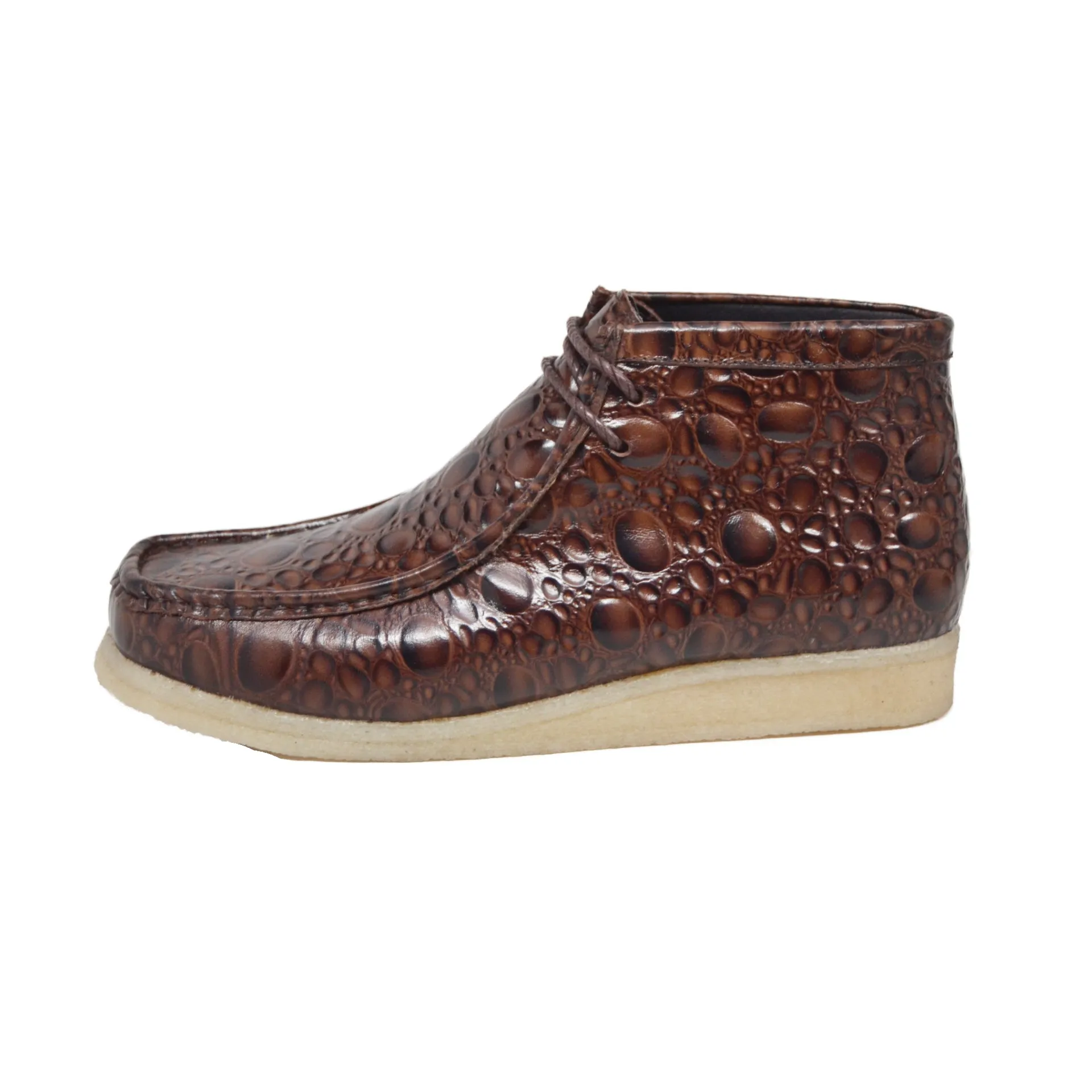 British Walkers Crocs Wallabee Boots Men's Limited Editon Crocodile Leather