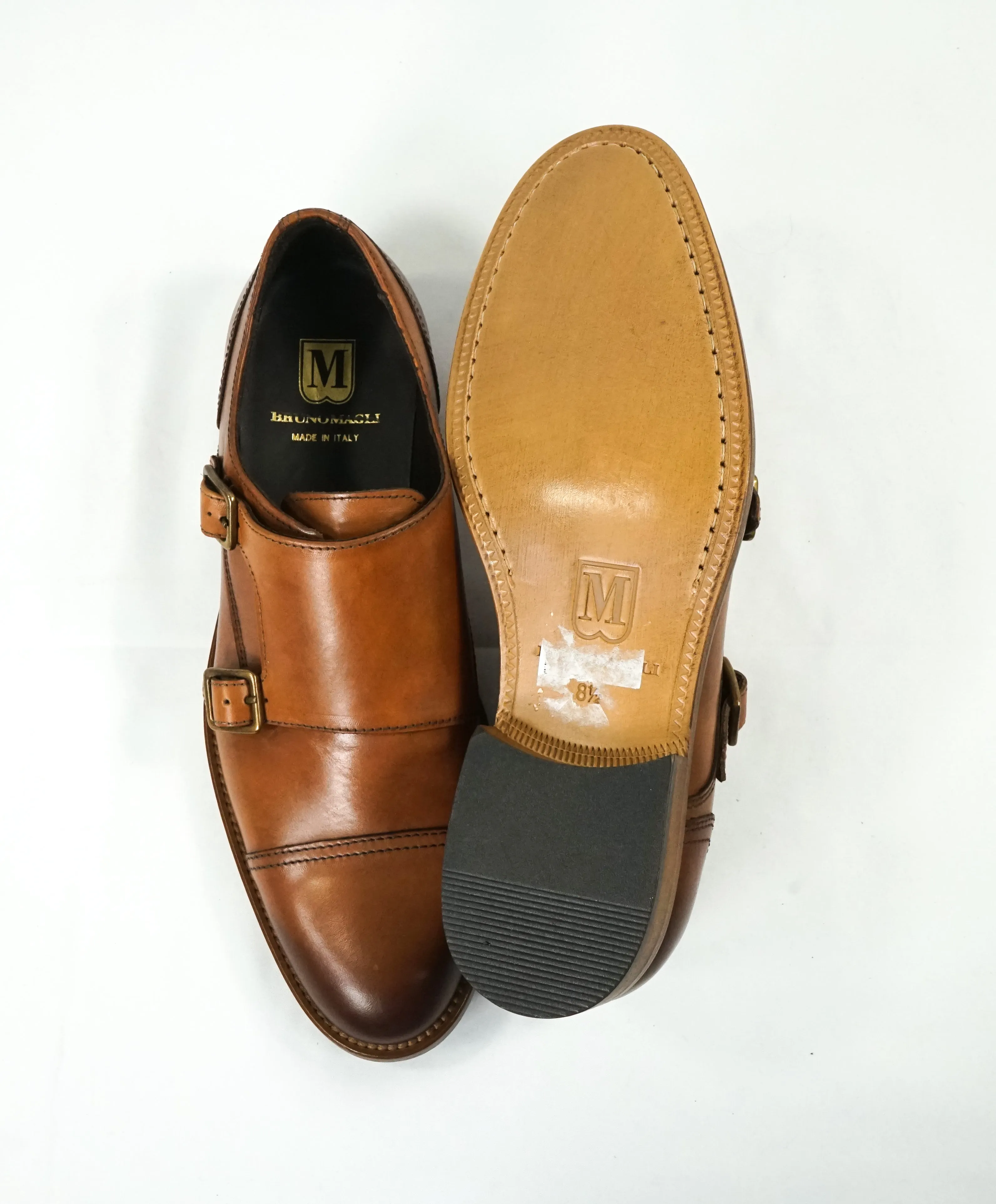 BRUNO MAGLI - “SASSO” Brown Double Monk Strap Loafers - 8.5