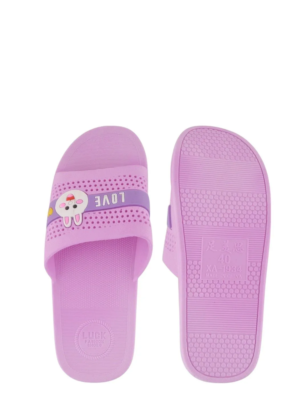 Charming Purple Bunny-Themed Slides for Girls