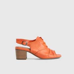 Comfort Block Heel Sandal Orange 8434