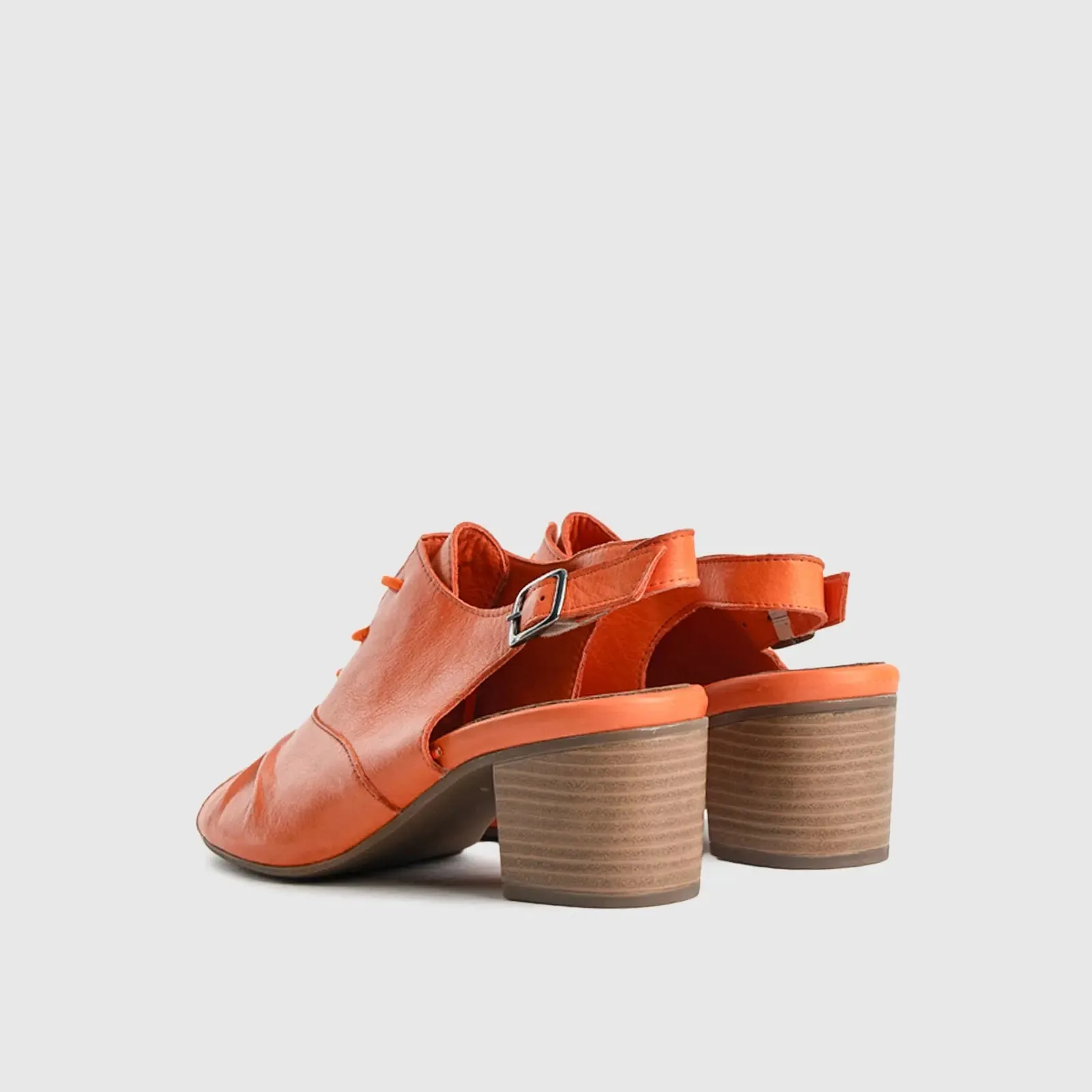 Comfort Block Heel Sandal Orange 8434