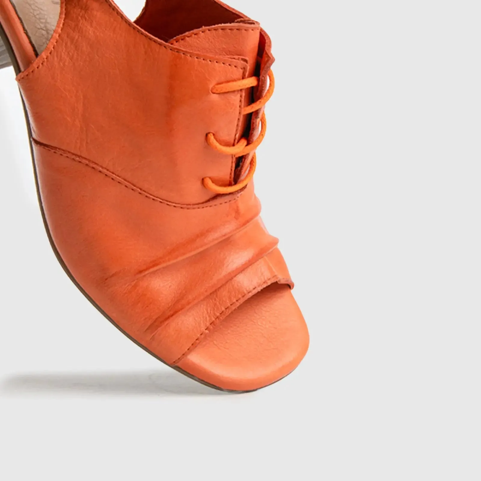Comfort Block Heel Sandal Orange 8434