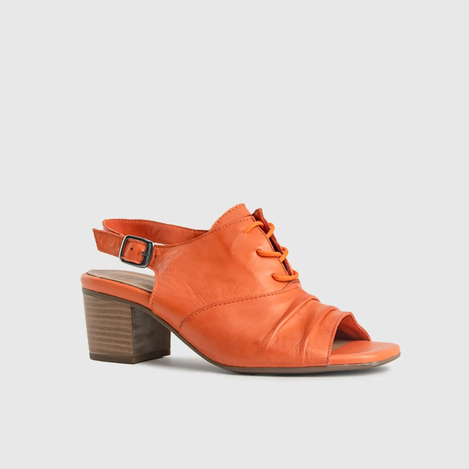 Comfort Block Heel Sandal Orange 8434