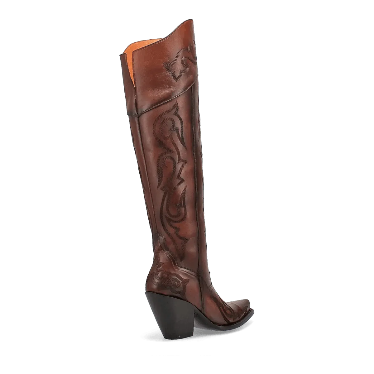 Dan Post Women's Seductress Snip Toe Leather Tall Boots - Chestnut DP3285