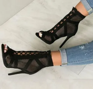 Enchantress Lace Up Peep Toe Heels