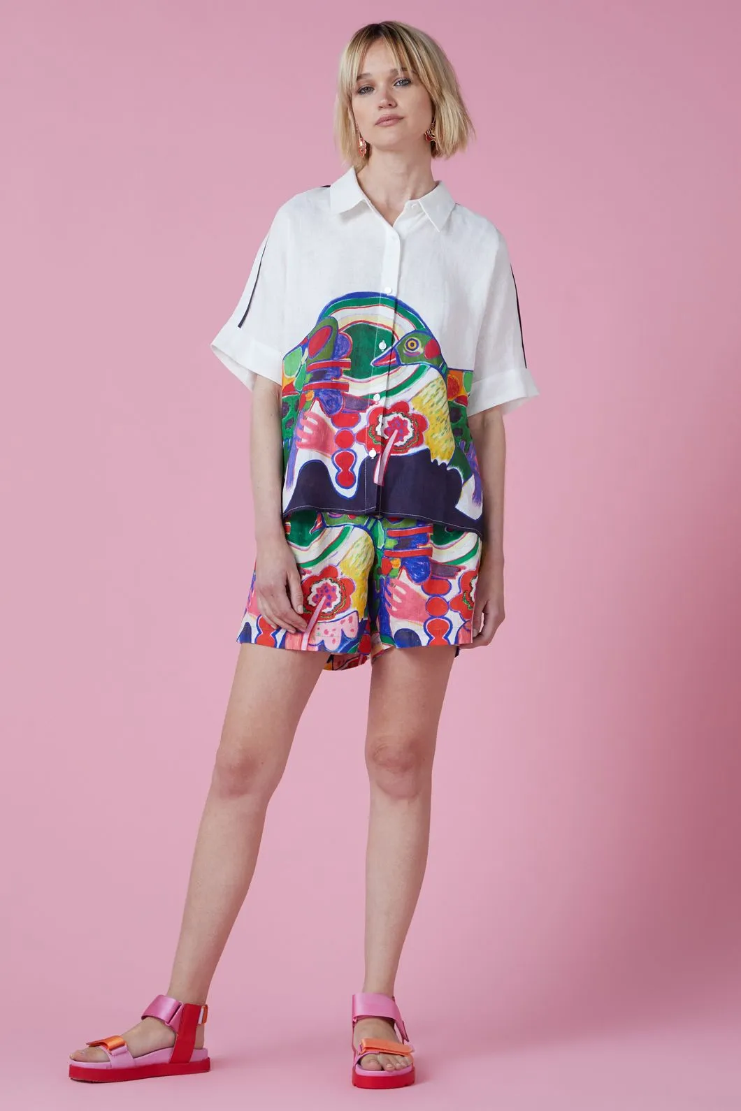 Femme Oiseau Placement Shirt