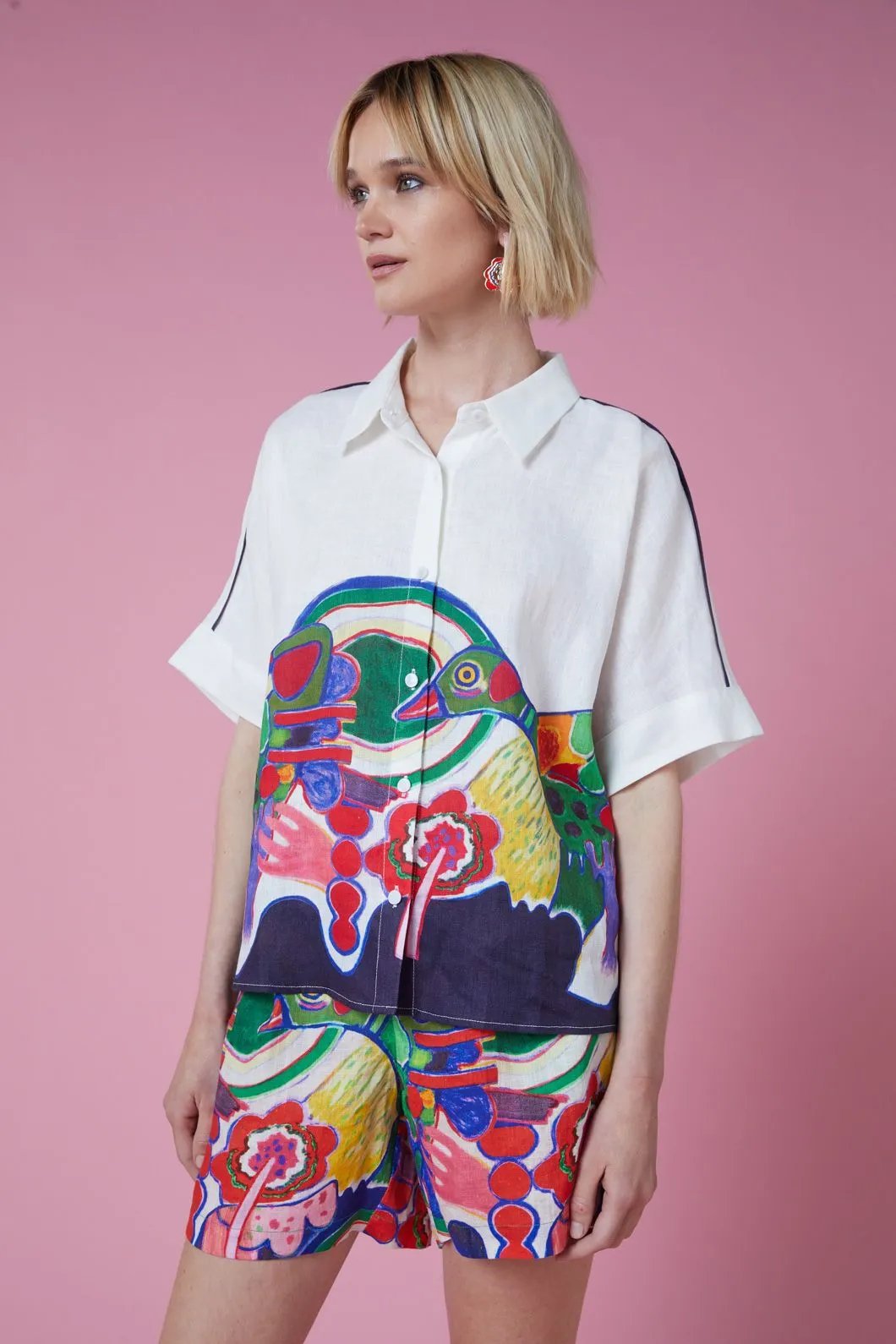 Femme Oiseau Placement Shirt