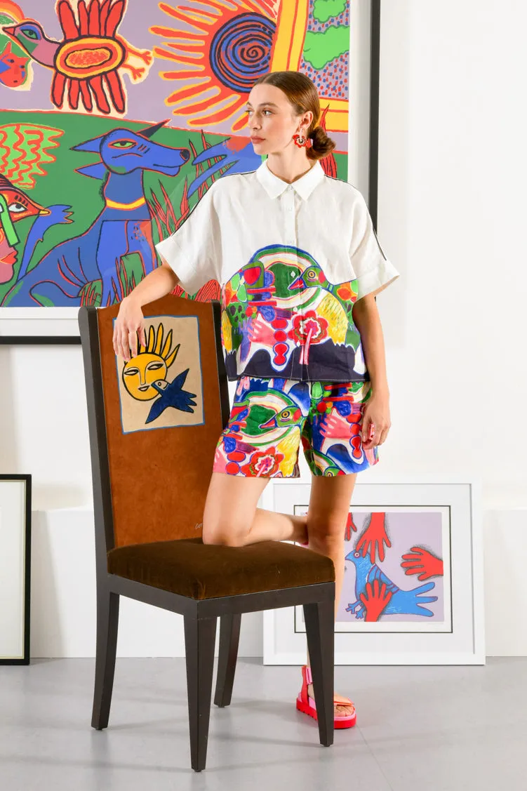 Femme Oiseau Placement Shirt