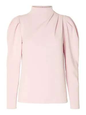 Fenja Ls T-Neck Top - Cradle Pink