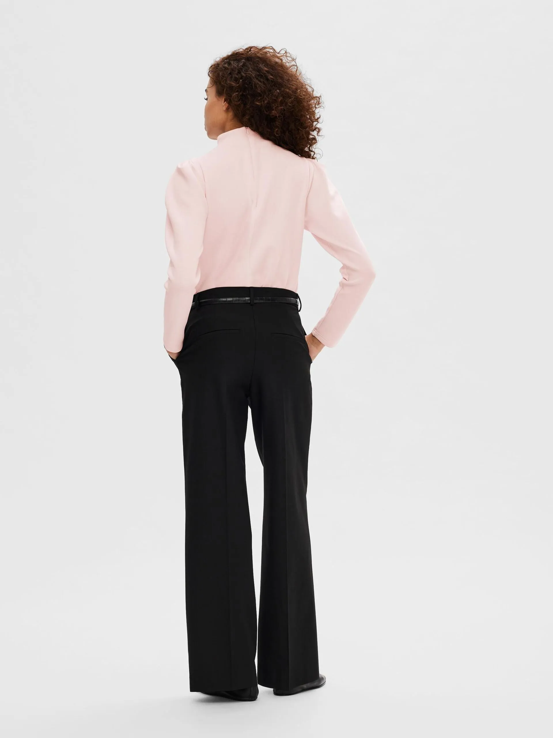 Fenja Ls T-Neck Top - Cradle Pink
