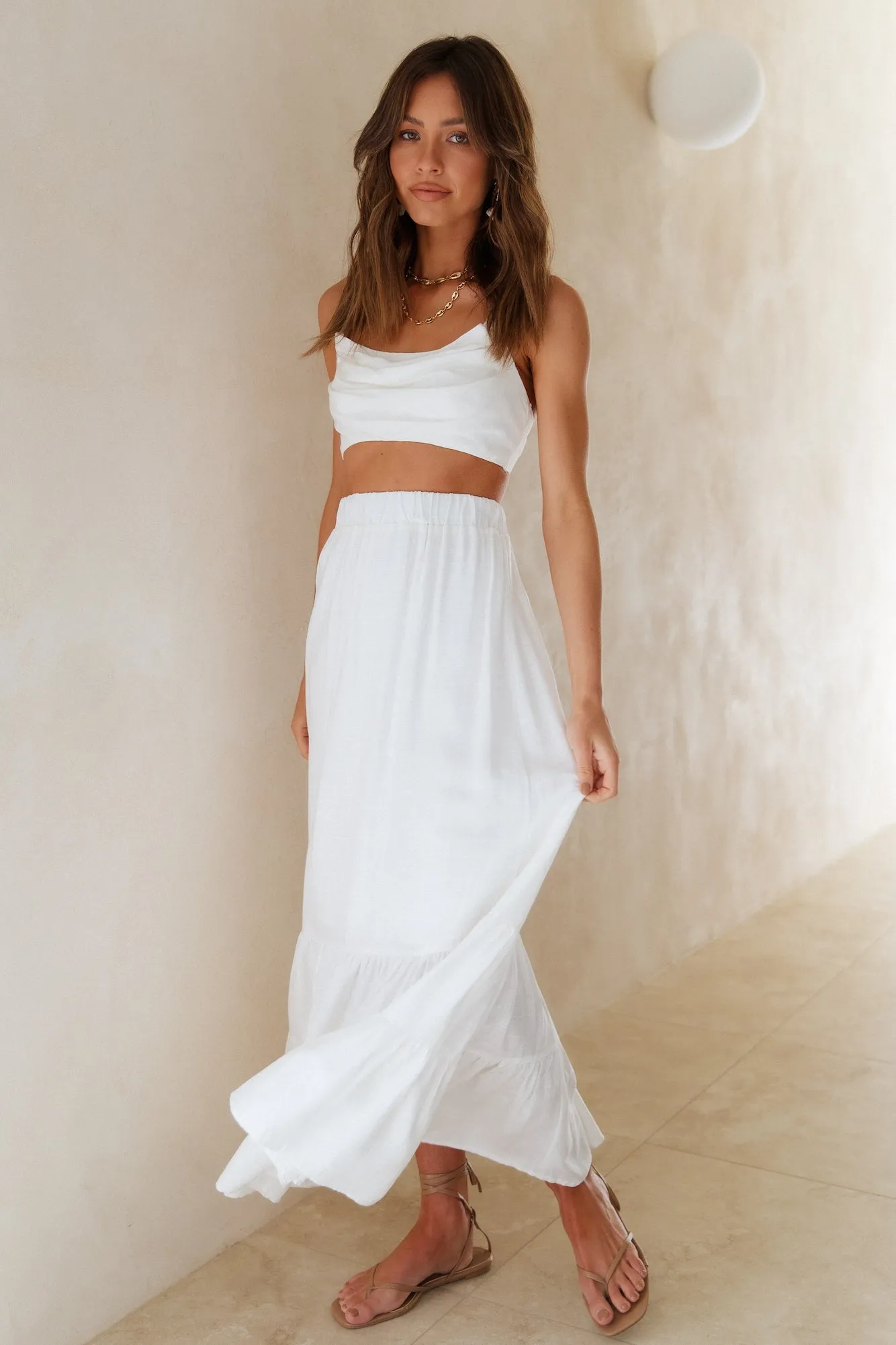 Fixed Focus Crop Top White