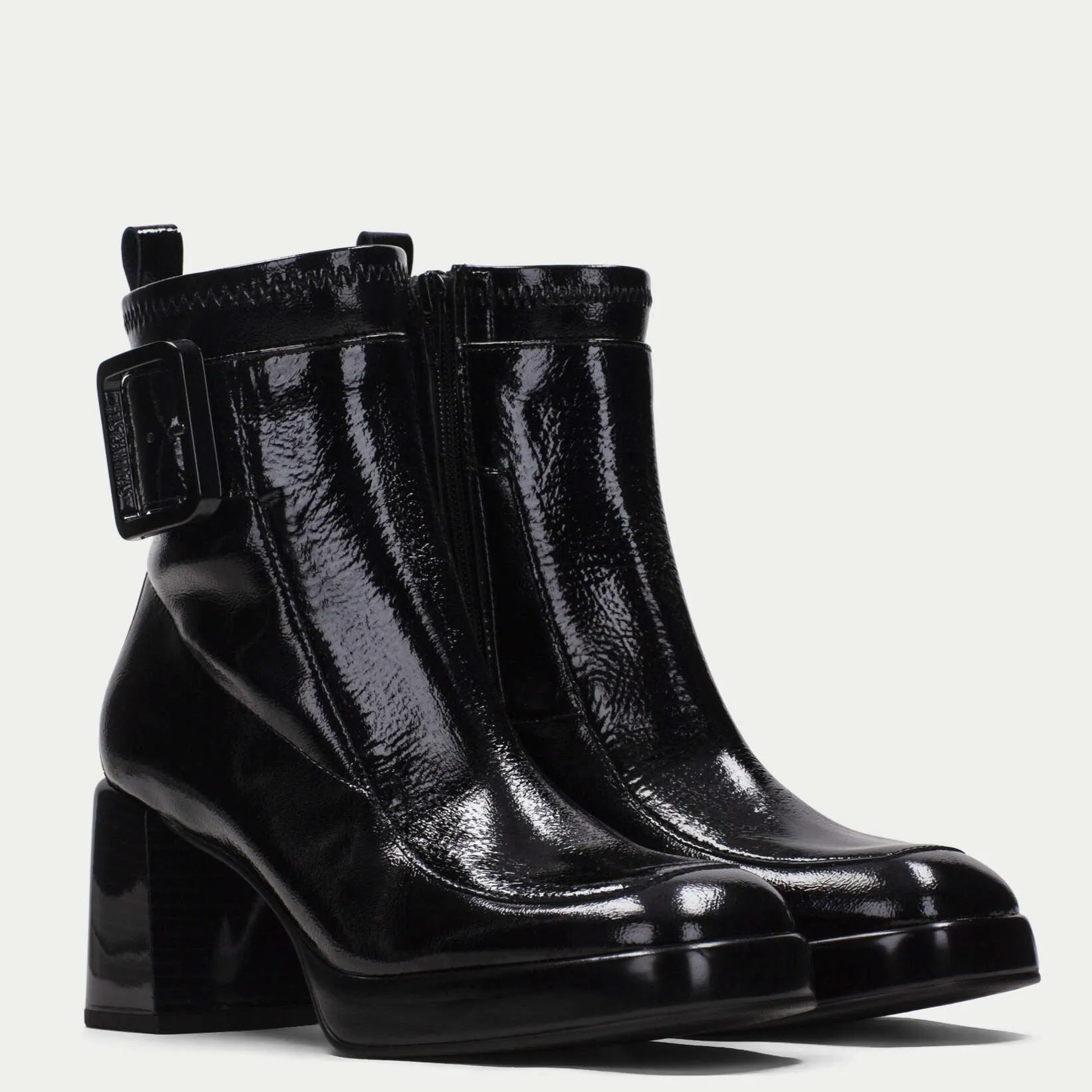 Hispanitas Black Leather Platform Boots
