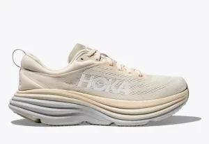 Hoka One One Mens Bondi 8 Sneakers Oat Milk Barley