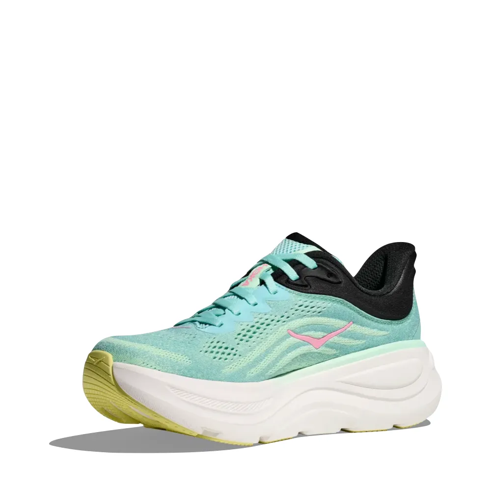 Hoka Women's Bondi 9 Sneaker in Blue Spark/Mint Fluorite