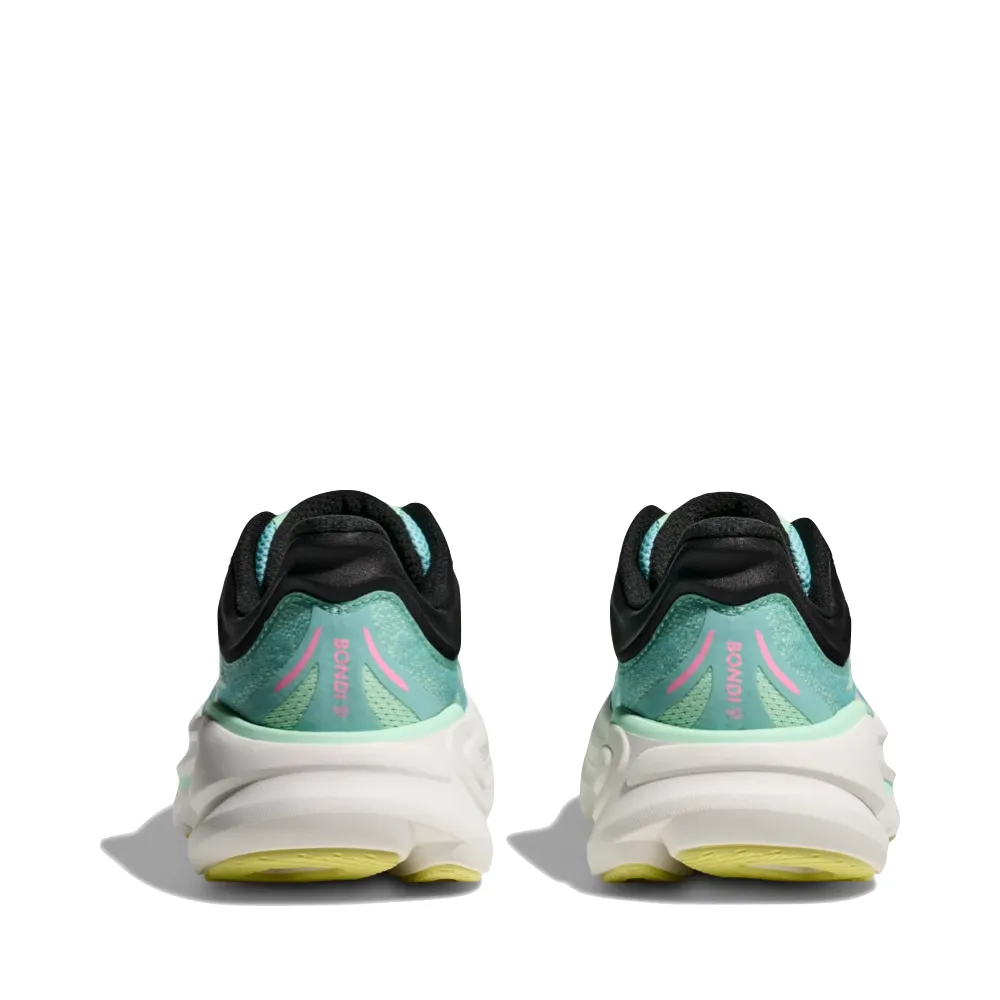 Hoka Women's Bondi 9 Sneaker in Blue Spark/Mint Fluorite