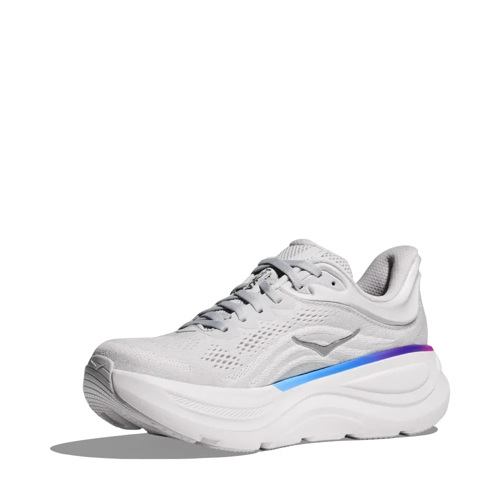 Hoka Women's Bondi 9 Sneaker in Cosmic Grey/White