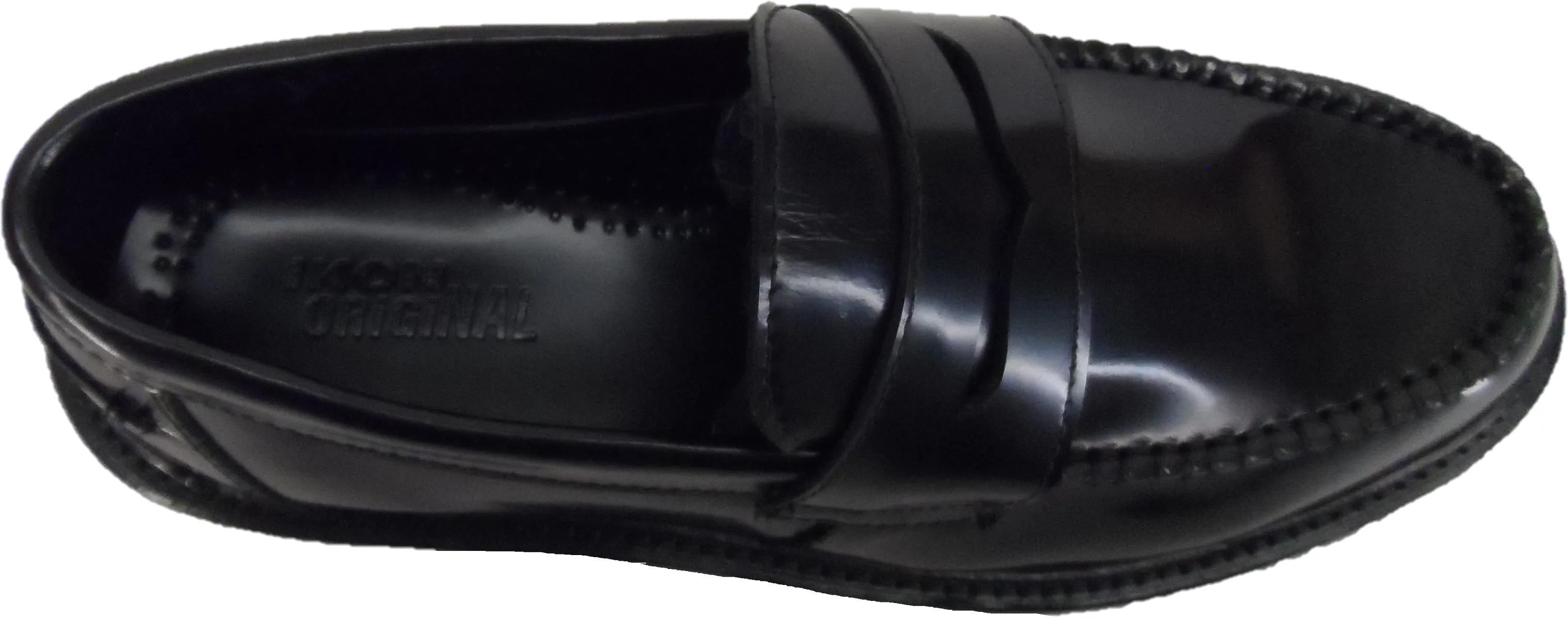 Ikon Original Black Lane Penny Retro,Ska,Northern Soul Loafers