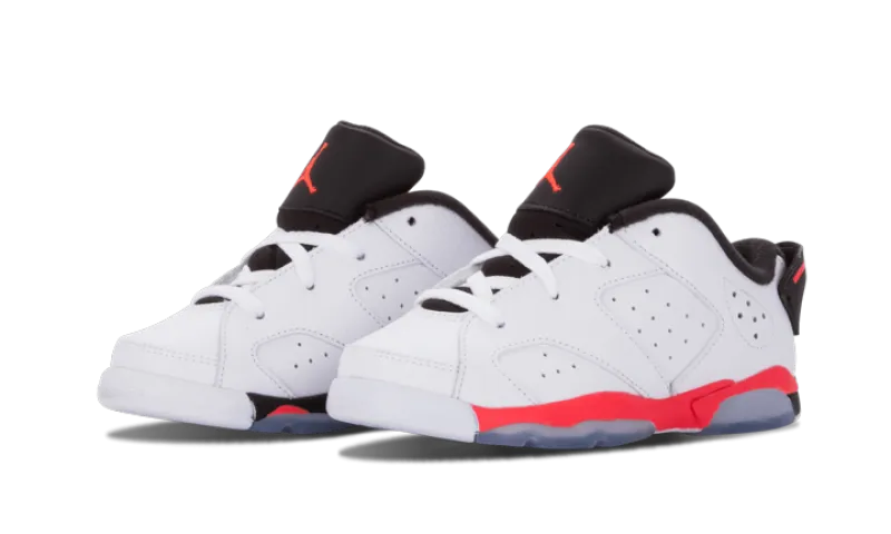 JORDAN - Boy - TD Retro 6 Low - White/Infrared/Black