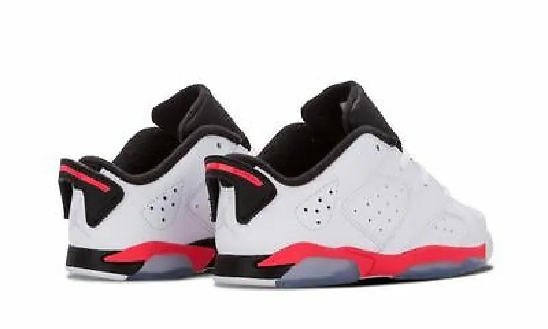 JORDAN - Boy - TD Retro 6 Low - White/Infrared/Black