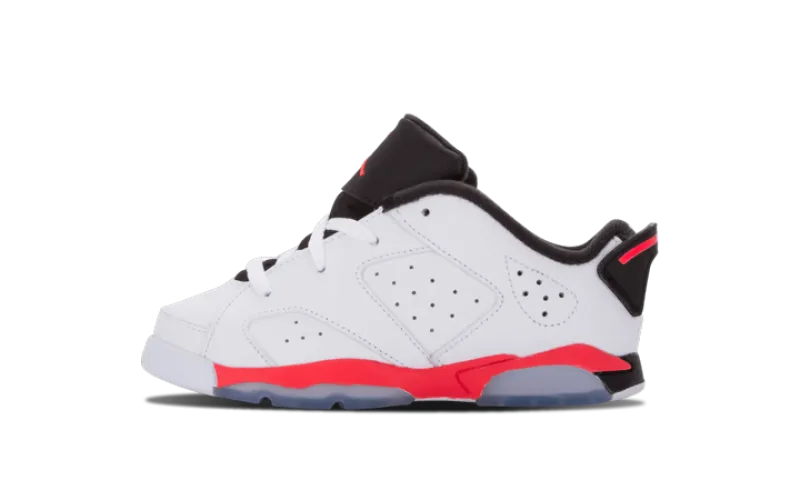 JORDAN - Boy - TD Retro 6 Low - White/Infrared/Black