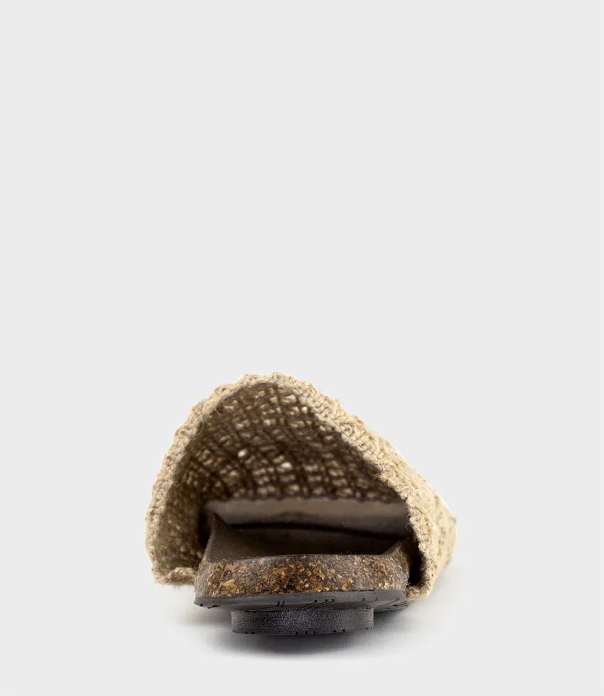 KYNDRA Textured Slide on Footbed in Natural