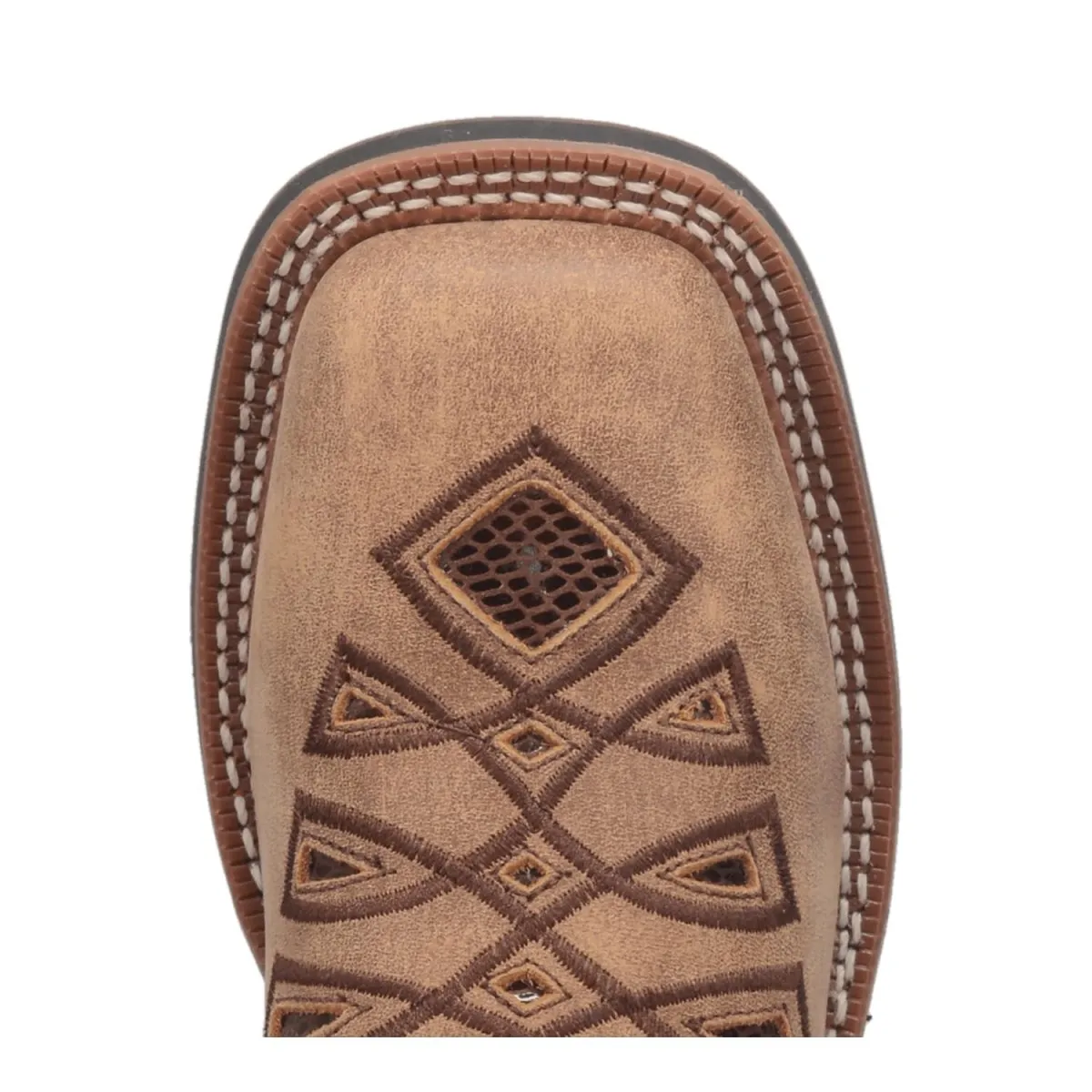 Laredo Women's Kite Days Broad Square Toe Leather Boots - Brown / Bone 5821