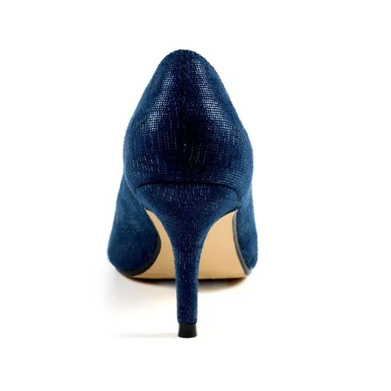 Lunar "Mira" Navy Peep Toe Court Shoe