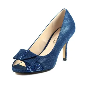 Lunar "Mira" Navy Peep Toe Court Shoe