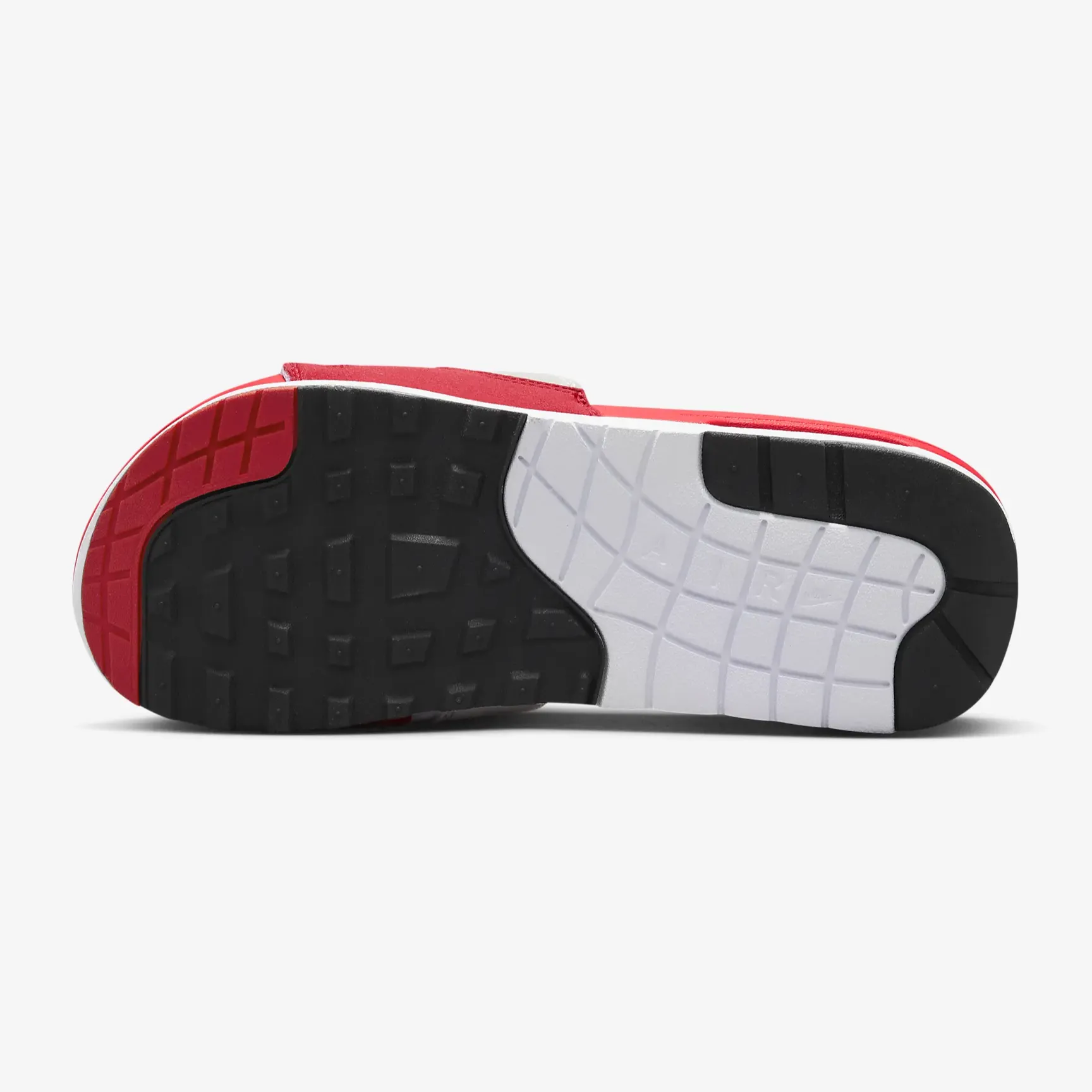 Men's Nike Air Max 1 Slides (Light Neutral Grey/White/University Red)(DH0295-103)