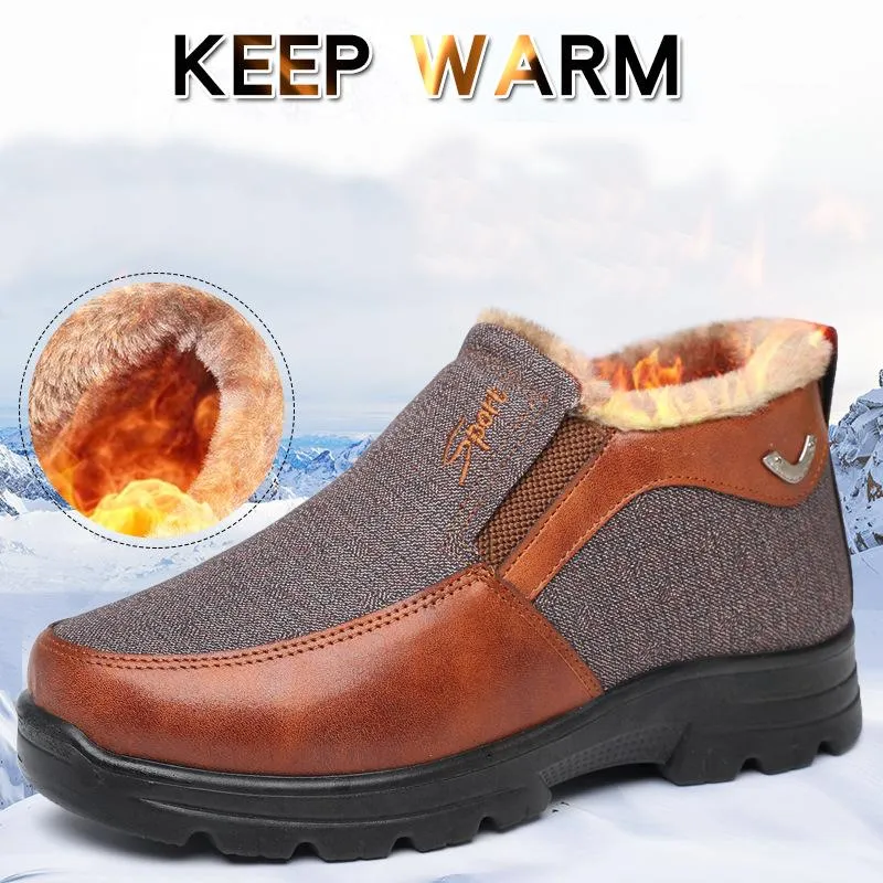 Men's Winter Fleece Waterproof Warm Anti-slip Comfort Shoes (Buy 2 Free Shipping✔️)