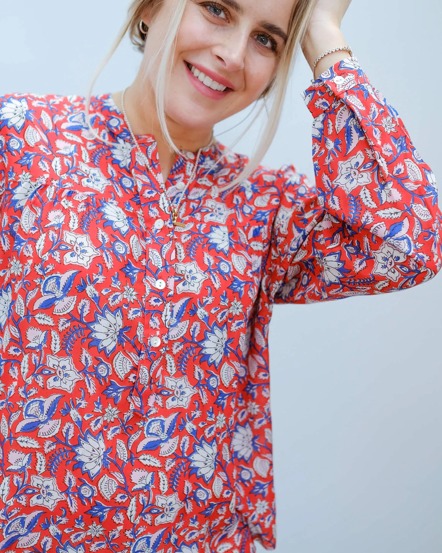 MOLIIN Christina shirt in sun tomato