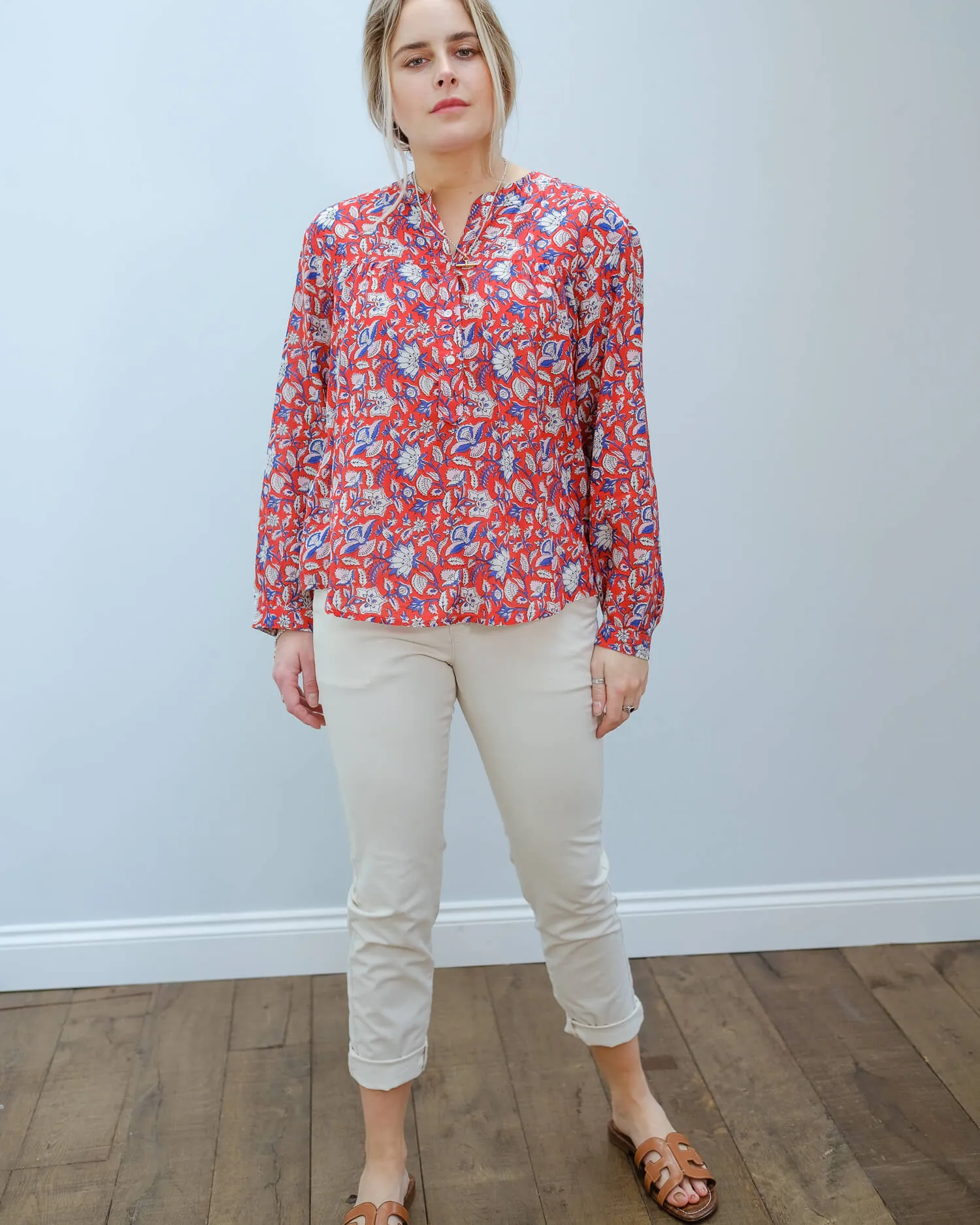 MOLIIN Christina shirt in sun tomato