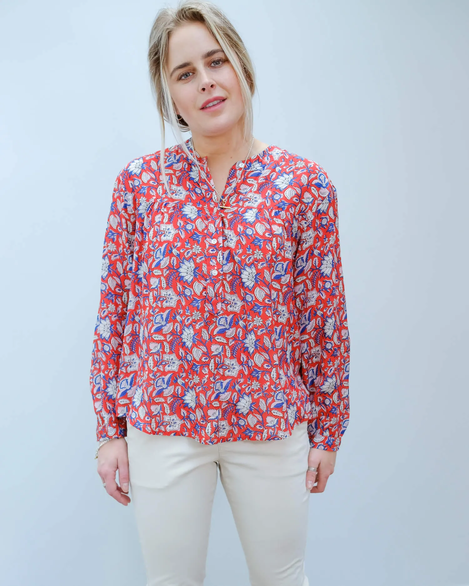 MOLIIN Christina shirt in sun tomato